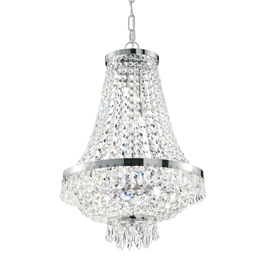 Ideal Lux - LED Kristalli-ketjukattokruunu CAESAR 12xG9/3W/230V halkaisija 55 cm kiiltävä kromi