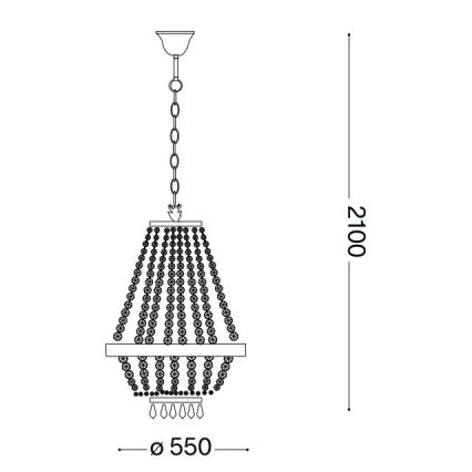 Ideal Lux - LED Kristalli-ketjukattokruunu CAESAR 12xG9/3W/230V halkaisija 55 cm kiiltävä kromi