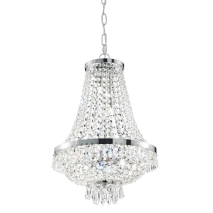 Ideal Lux - LED Kristalli-ketjukattokruunu CAESAR 6xG9/3W/230V halkaisija 38 cm kiiltävä kromi