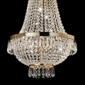 Ideal Lux - LED Kristalli-ketjukattokruunu CAESAR 9xG9/3W/230V halkaisija 45 cm kulta