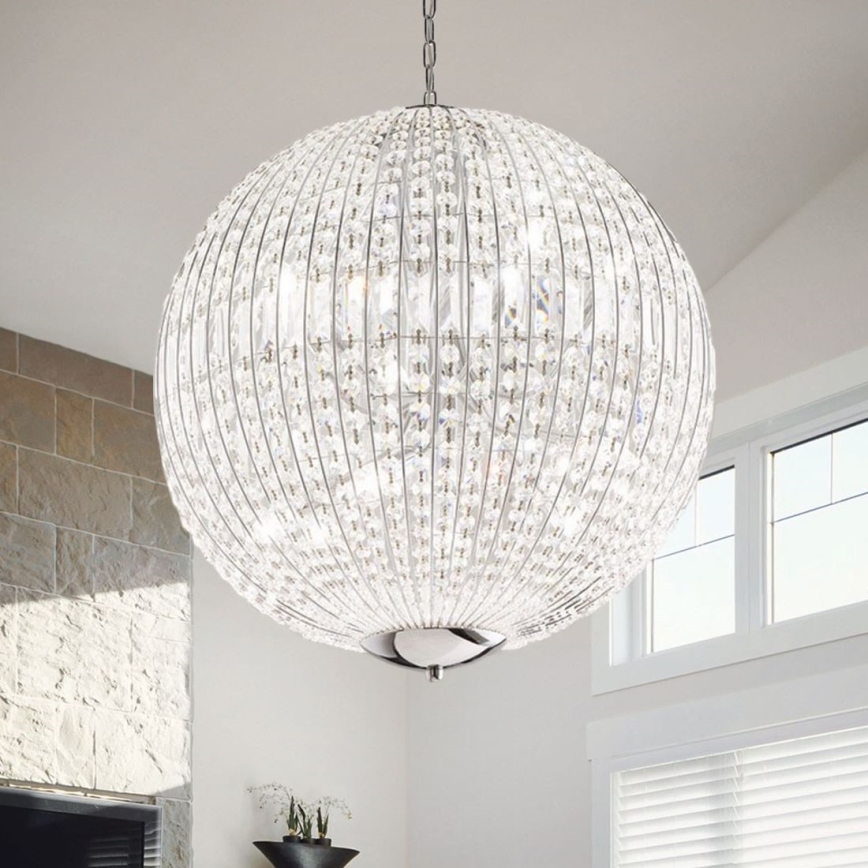 Ideal Lux - LED Kristalli-ketjukattokruunu LUXOR 12xG9/3W/230V halkaisija 60 cm läpinäkyvä