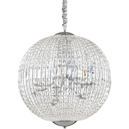 Ideal Lux - LED Kristalli-ketjukattokruunu LUXOR 12xG9/3W/230V halkaisija 60 cm läpinäkyvä