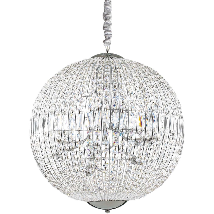 Ideal Lux - LED Kristalli-ketjukattokruunu LUXOR 12xG9/3W/230V halkaisija 60 cm läpinäkyvä