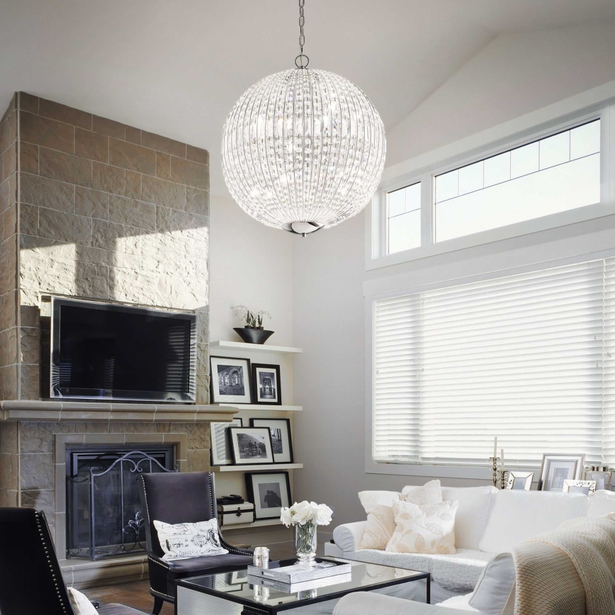 Ideal Lux - LED Kristalli-ketjukattokruunu LUXOR 12xG9/3W/230V halkaisija 60 cm läpinäkyvä