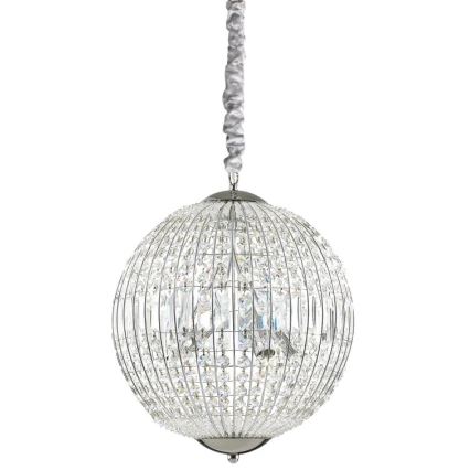 Ideal Lux - LED Kristalli-ketjukattokruunu LUXOR 6xG9/3W/230V halkaisija 40 cm läpinäkyvä