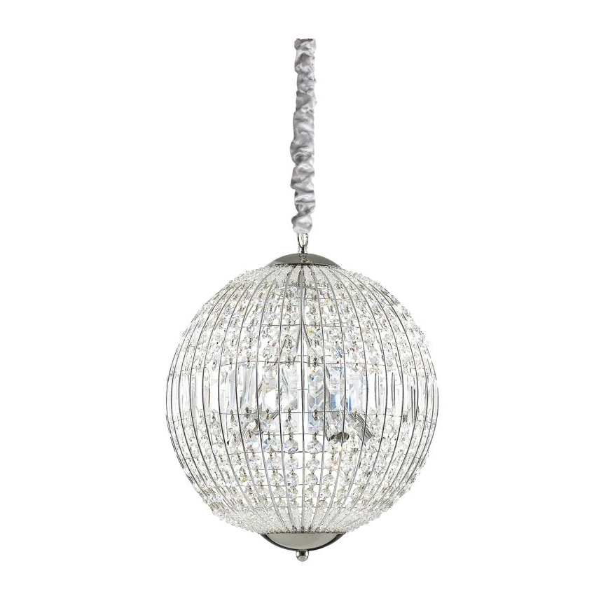 Ideal Lux - LED Kristalli-ketjukattokruunu LUXOR 6xG9/3W/230V halkaisija 40 cm läpinäkyvä