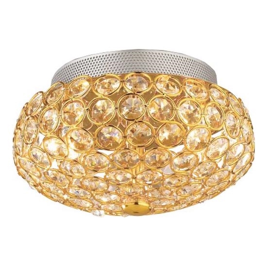 Ideal Lux - LED-kristallikattovalaisin KING 3xG9/3W/230V halkaisija 25,5 cm kulta