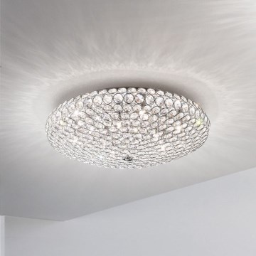 Ideal Lux - LED-kristallikattovalaisin KING 5xG9/3W/230V halkaisija 38 cm kiiltävä kromi
