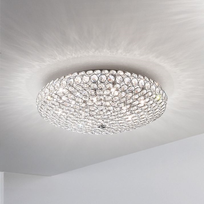 Ideal Lux - LED-kristallikattovalaisin KING 5xG9/3W/230V halkaisija 38 cm kiiltävä kromi