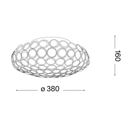 Ideal Lux - LED-kristallikattovalaisin KING 5xG9/3W/230V halkaisija 38 cm kiiltävä kromi