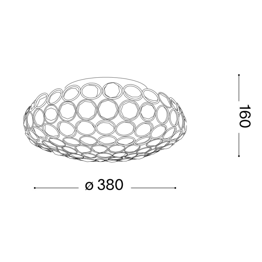 Ideal Lux - LED-kristallikattovalaisin KING 5xG9/3W/230V halkaisija 38 cm kiiltävä kromi