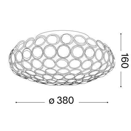 Ideal Lux - LED-kristallikattovalaisin KING 5xG9/3W/230V halkaisija 38 cm kulta