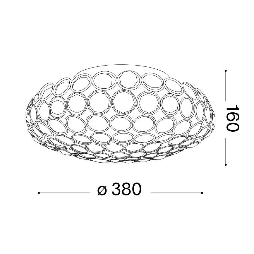 Ideal Lux - LED-kristallikattovalaisin KING 5xG9/3W/230V halkaisija 38 cm kulta