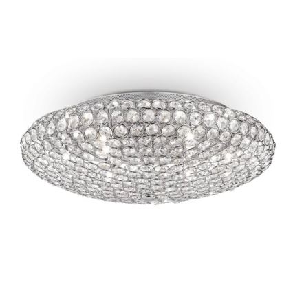 Ideal Lux - LED-kristallikattovalaisin KING 9xG9/3W/230V halkaisija 53,5 cm kiiltävä kromi