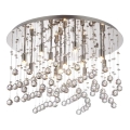 Ideal Lux - LED-kristallikattovalaisin MOONLIGHT 12xG9/3W/230V halkaisija 60 cm kiiltävä kromi