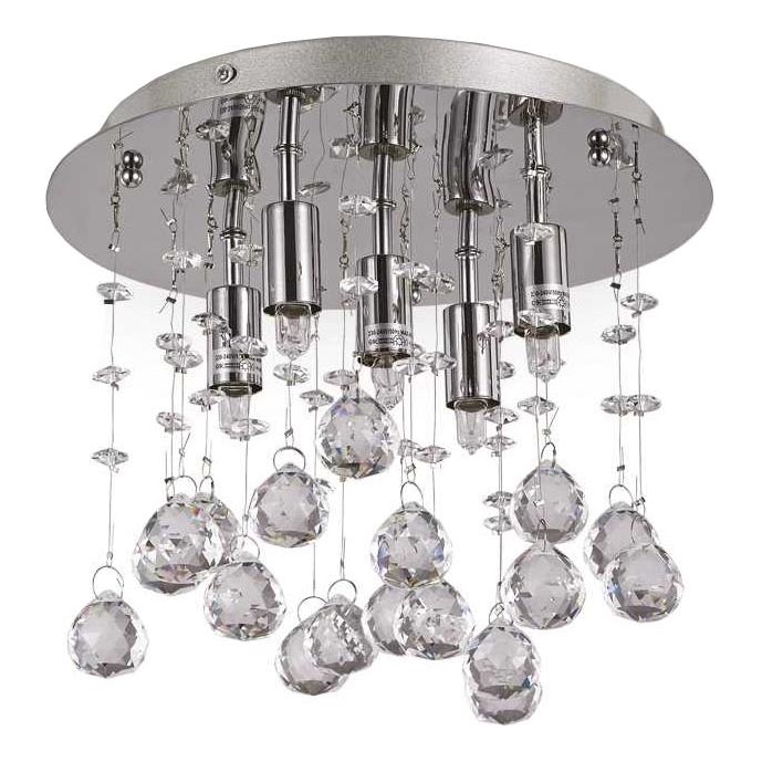 Ideal Lux - LED-kristallikattovalaisin MOONLIGHT 5xG9/3W/230V halkaisija 26 cm kiiltävä kromi