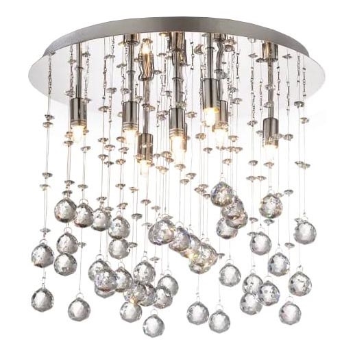 Ideal Lux - LED-kristallikattovalaisin MOONLIGHT 8xG9/3W/230V halkaisija 40 cm kiiltävä kromi