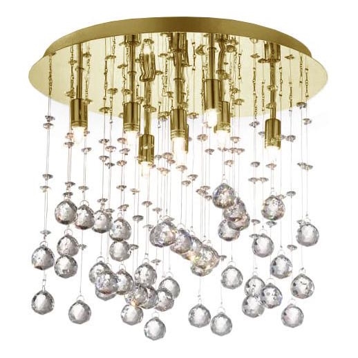 Ideal Lux - LED-kristallikattovalaisin MOONLIGHT 8xG9/3W/230V halkaisija 40 cm kulta