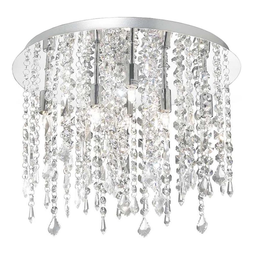 Ideal Lux - LED-kristallikattovalaisin ROYAL 8xG9/3W/230V halkaisija 40 cm kiiltävä kromi