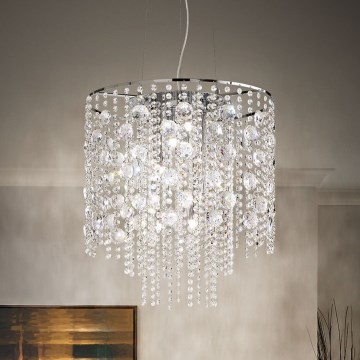 Ideal Lux - LED-kristallikruunu johdossa EVASIONE 10xG9/3W/230V halkaisija 51 cm kiiltävä kromi