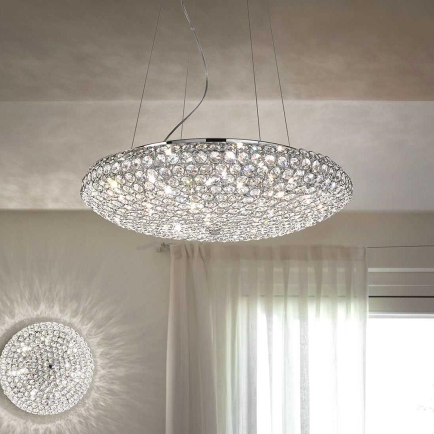 Ideal Lux - LED-kristallikruunu johdossa KING 12xG9/3W/230V halkaisija 65 cm kiiltävä kromi