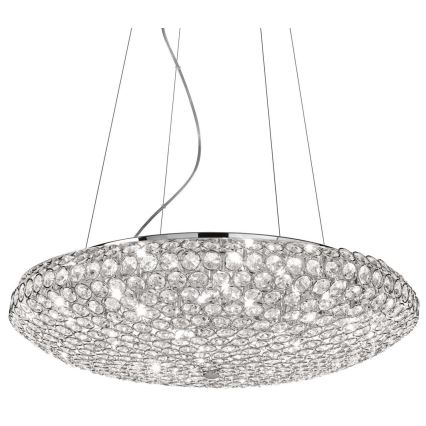 Ideal Lux - LED-kristallikruunu johdossa KING 12xG9/3W/230V halkaisija 65 cm kiiltävä kromi