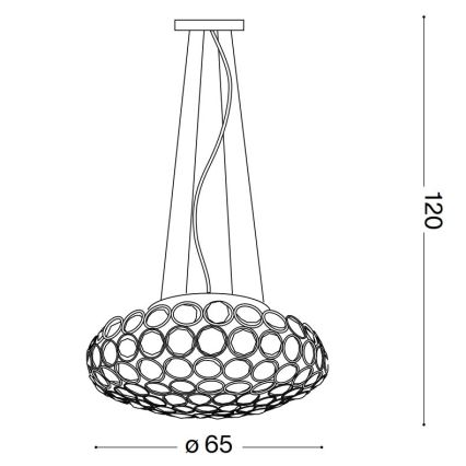 Ideal Lux - LED-kristallikruunu johdossa KING 12xG9/3W/230V halkaisija 65 cm kulta