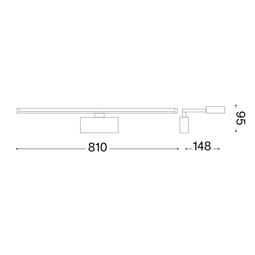Ideal Lux - LED-kuvavalo ALMA LED/18W/230V 81 cm CRI 90 kulta