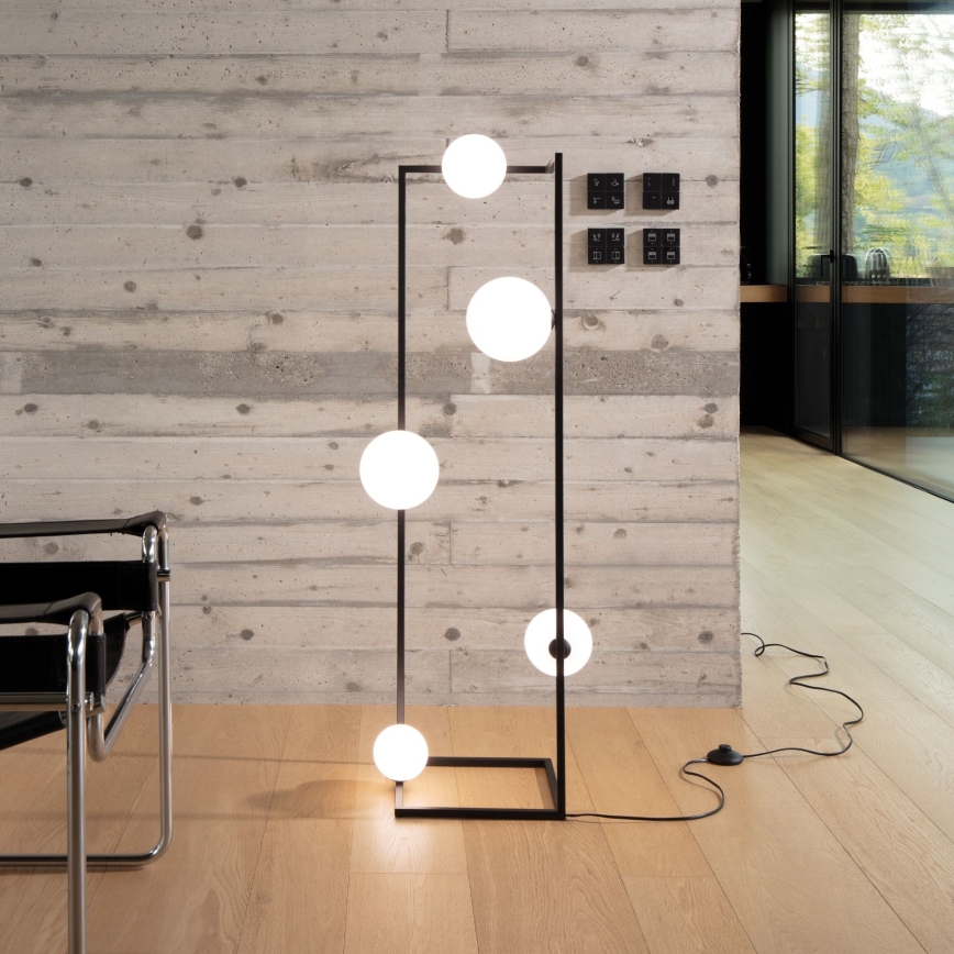 Ideal Lux - LED-lattiavalaisin ANGOLO 5xG9/3W/230V musta