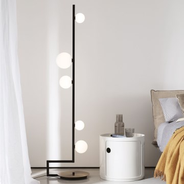Ideal Lux - LED-lattiavalaisin BIRDS 5xG9/3W/230V musta/kulta