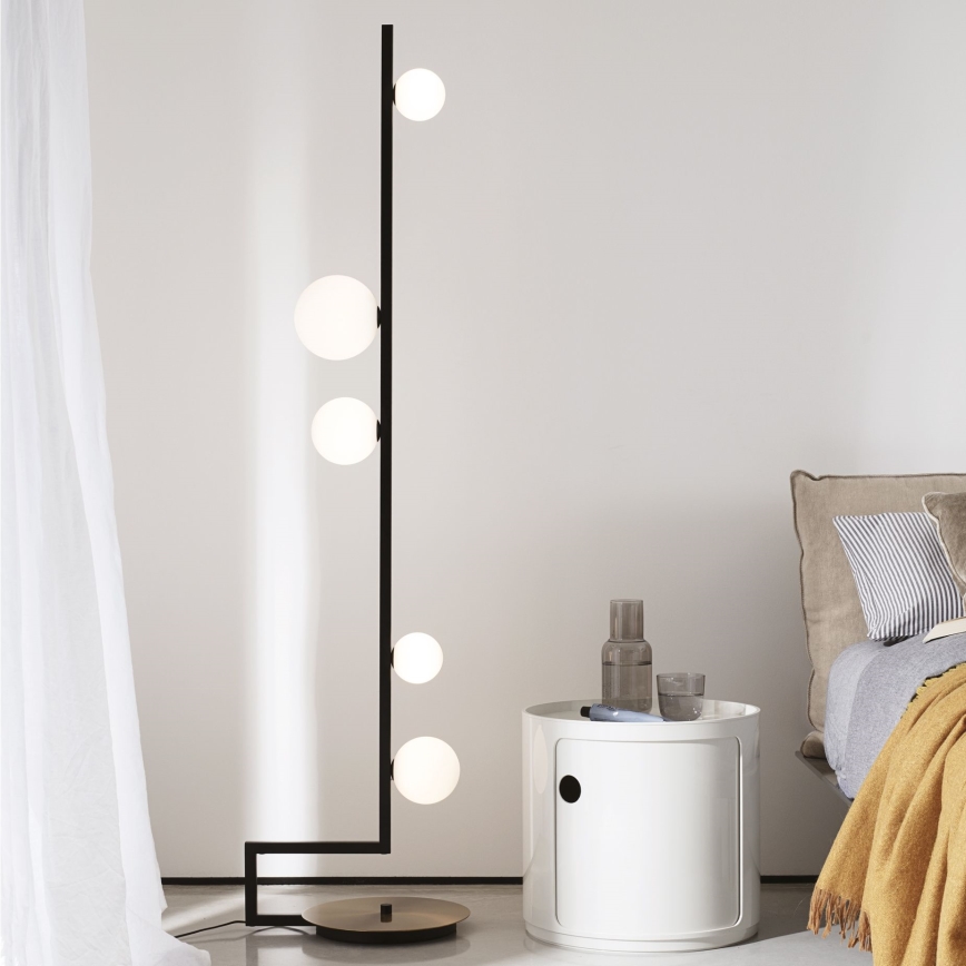 Ideal Lux - LED-lattiavalaisin BIRDS 5xG9/3W/230V musta/kulta