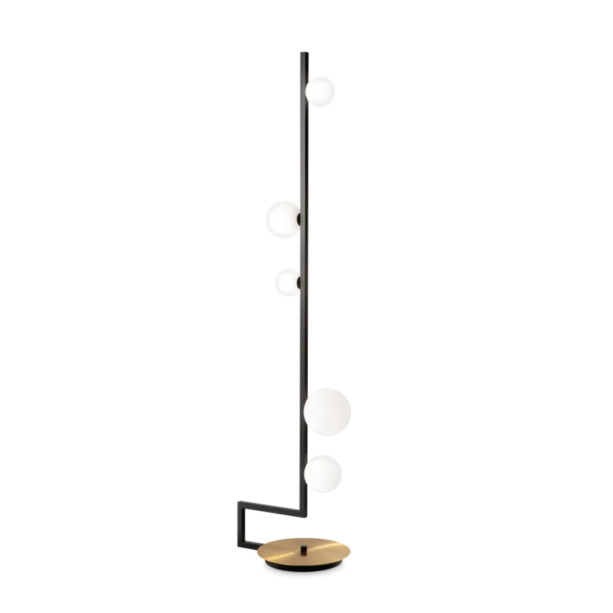 Ideal Lux - LED-lattiavalaisin BIRDS 5xG9/3W/230V musta/kulta