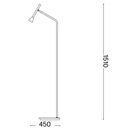 Ideal Lux - LED-lattiavalaisin DIESIS LED/4,5W/230V CRI 95 musta
