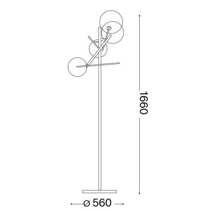 Ideal Lux - LED-lattiavalaisin EQUINOXE 4xG4/2W/230V kiiltävä kromi/läpinäkyvä