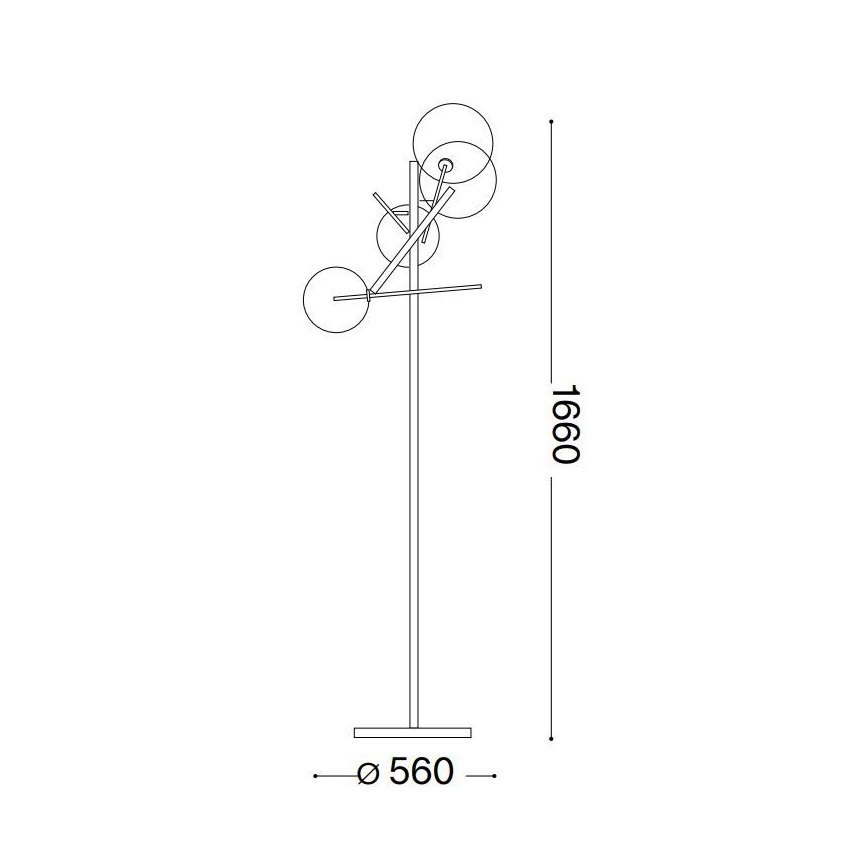 Ideal Lux - LED-lattiavalaisin EQUINOXE 4xG4/2W/230V kiiltävä kromi/läpinäkyvä