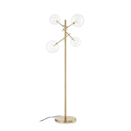 Ideal Lux - LED-lattiavalaisin EQUINOXE 4xG4/2W/230V messinki/läpinäkyvä