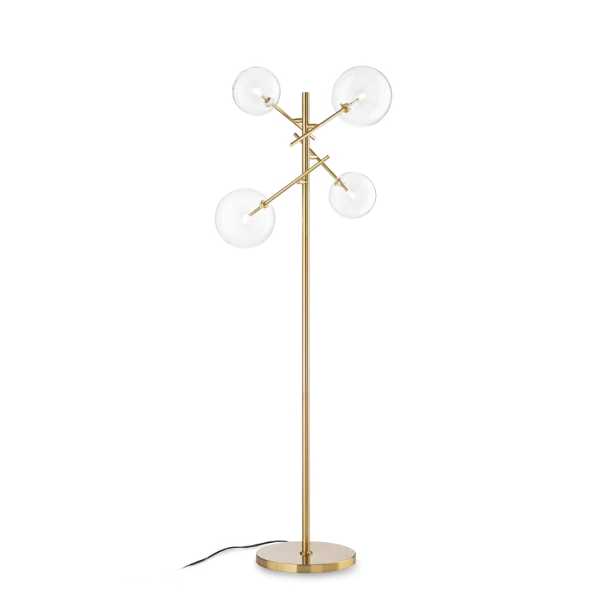 Ideal Lux - LED-lattiavalaisin EQUINOXE 4xG4/2W/230V messinki/läpinäkyvä