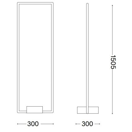 Ideal Lux - LED-lattiavalaisin FRAME LED/30W/230V musta