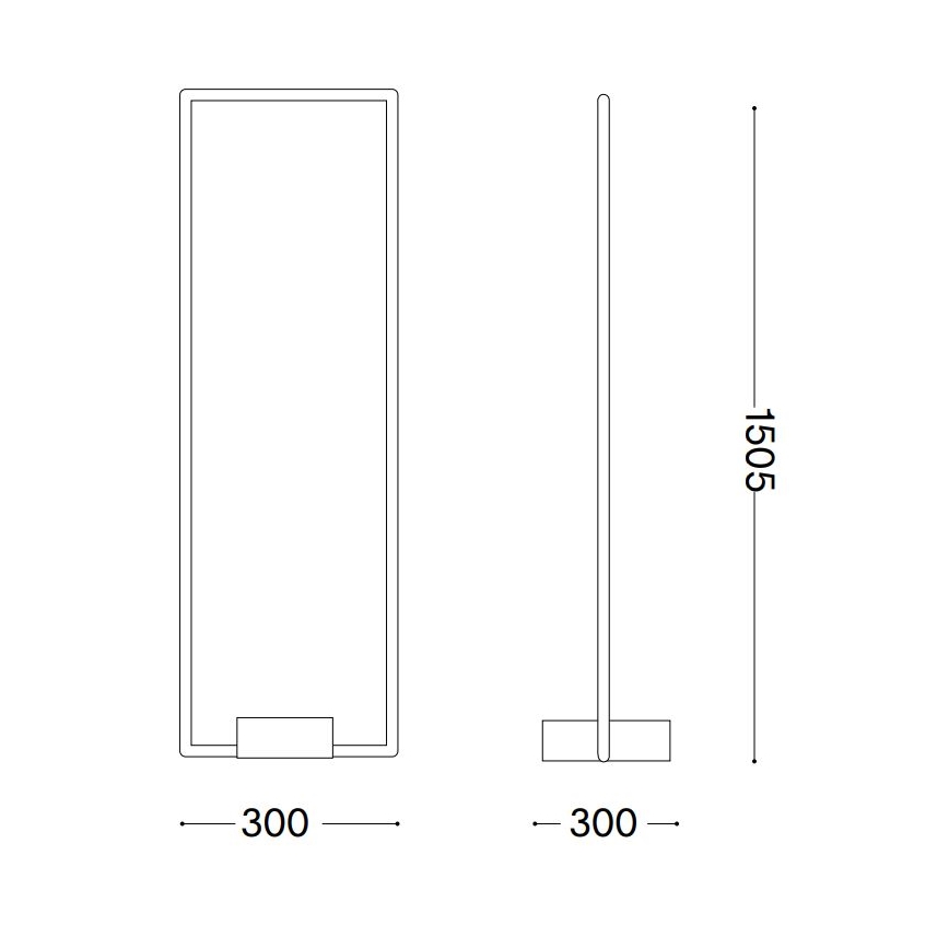 Ideal Lux - LED-lattiavalaisin FRAME LED/30W/230V musta