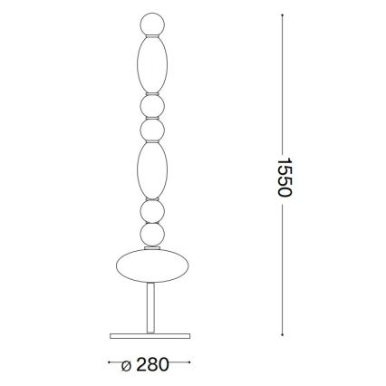Ideal Lux - LED-lattiavalaisin LUMIERE LED/58W/230V