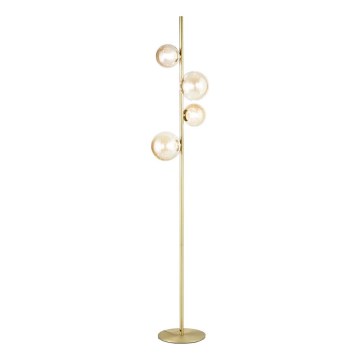 Ideal Lux - LED-lattiavalaisin PERLAGE 4xG9/3W/230V kulta/savuinen