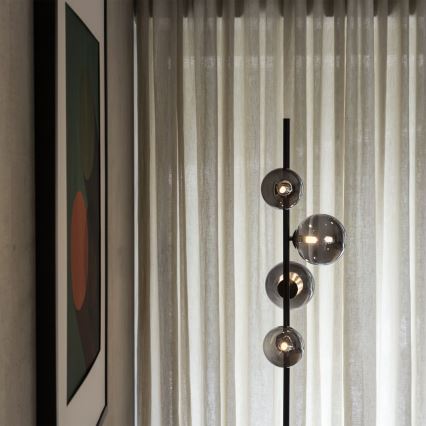 Ideal Lux - LED-lattiavalaisin PERLAGE 4xG9/3W/230V musta/savuinen