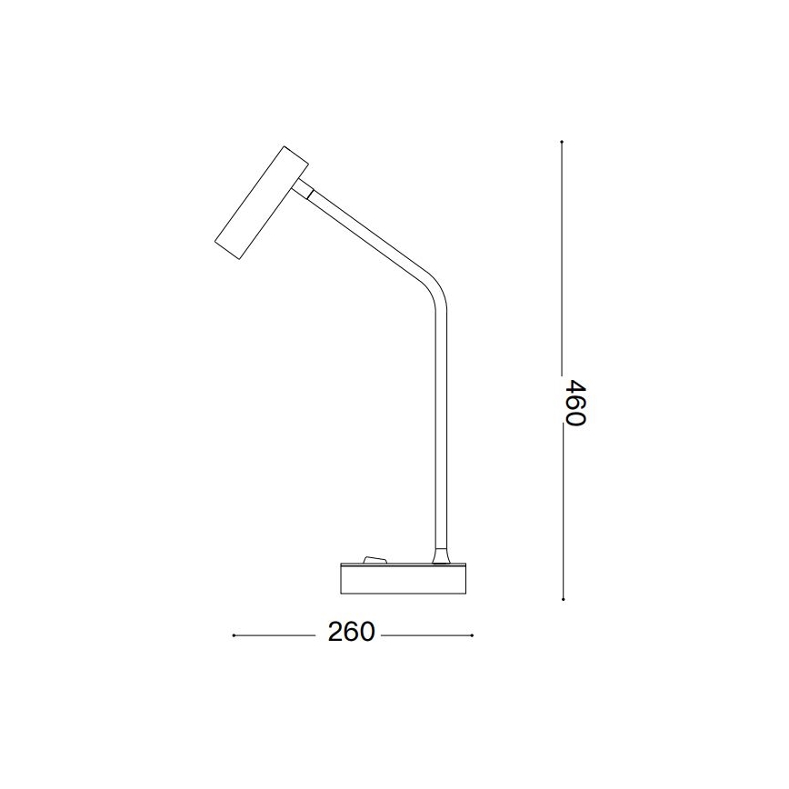 Ideal Lux - LED-pöytävalaisin EASY LED/3,5W/230V CRI 90 messinki