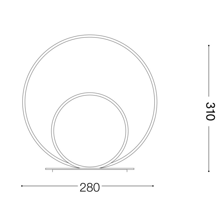 Ideal Lux - LED-pöytävalaisin OZ LED/22W/230V CRI 90 musta