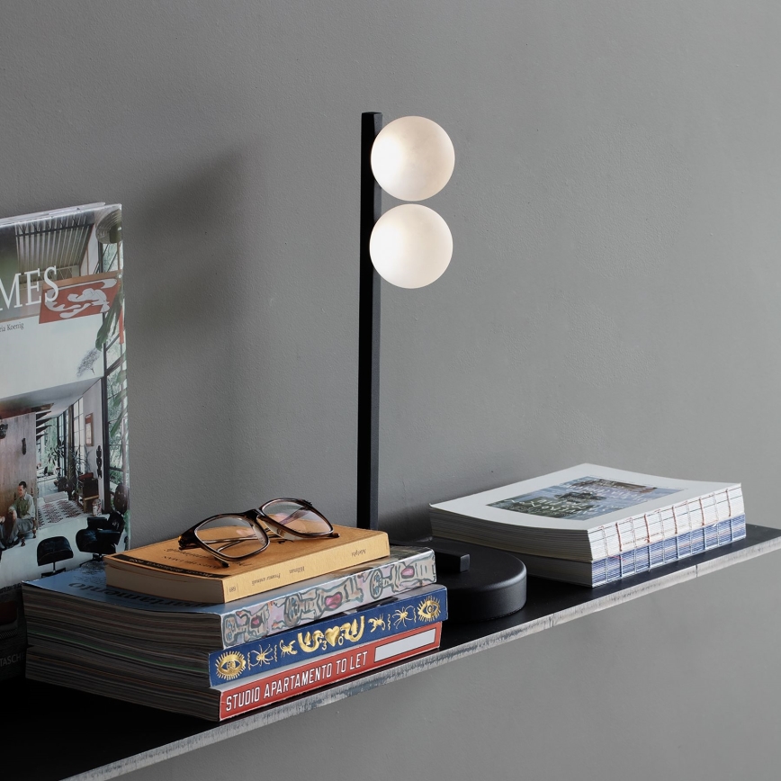 Ideal Lux - LED-pöytävalaisin PING PONG 2xLED/3W/230V CRI 90 musta