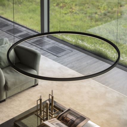 Ideal Lux - LED-riippuvalaisin kaapelilla ORACLE SLIM LED/37W/230V 3000K CRI 90 halkaisija 70 cm musta