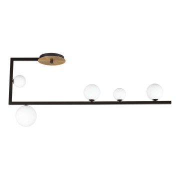 Ideal Lux - LED-riipuskattokruunu BIRDS 5xG9/3W/230V musta/kulta