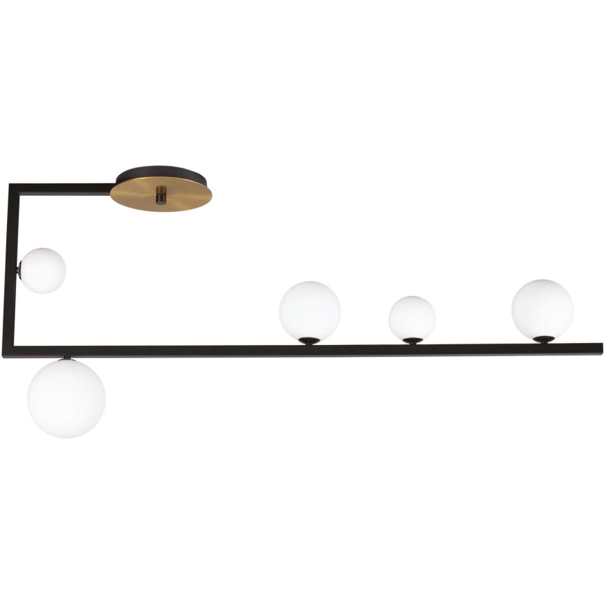 Ideal Lux - LED-riipuskattokruunu BIRDS 5xG9/3W/230V musta/kulta