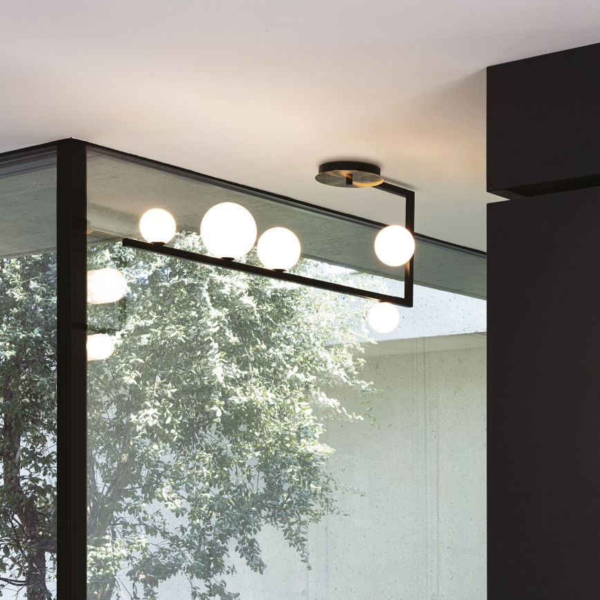 Ideal Lux - LED-riipuskattokruunu BIRDS 5xG9/3W/230V musta/kulta