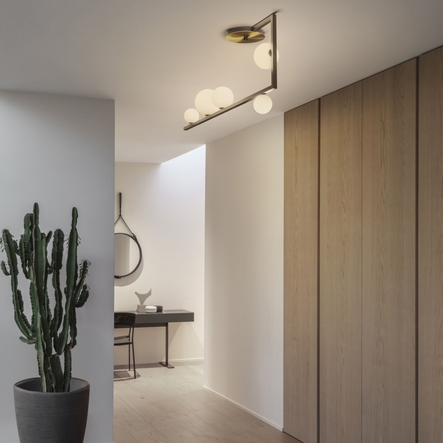 Ideal Lux - LED-riipuskattokruunu BIRDS 5xG9/3W/230V musta/kulta